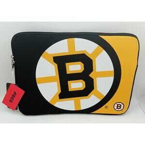 Boston Bruins Foco 15" x 11" Color Block Zipper Laptop Sleeve